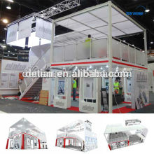 20'x40' two-story booth, double deck booth with two levels floor, provide double deck booth material